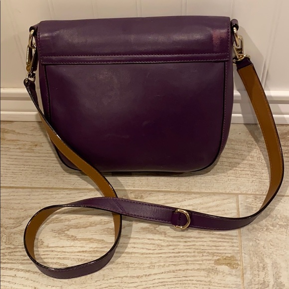 Kate Spade Purple Leather Saddlebag Shoulder Bag - Picture 7 of 14